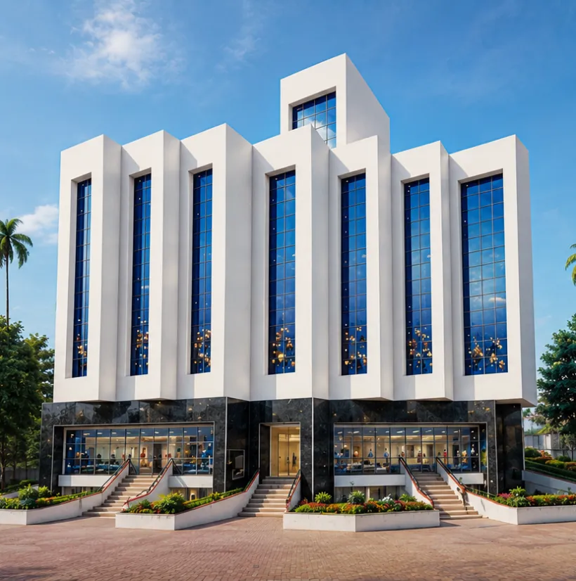 Falashree, a white commercial building in Shivajinagar, Pune